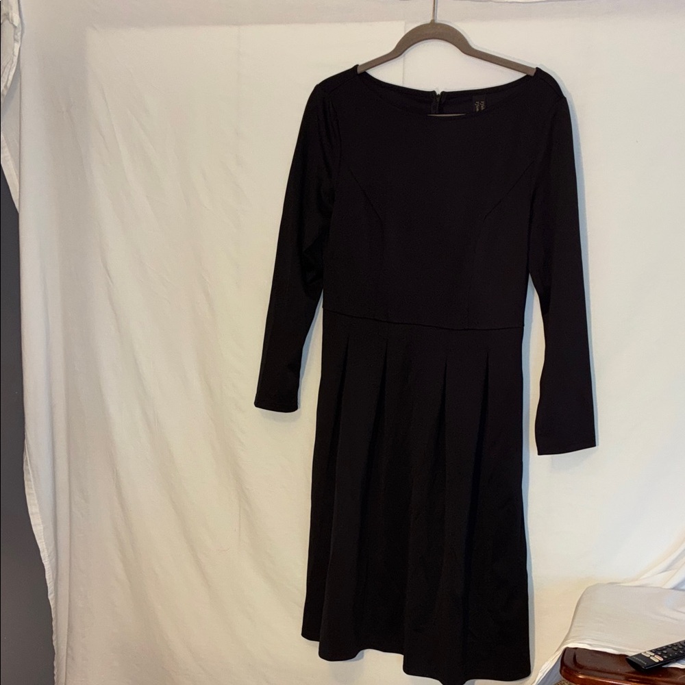 VfEmage Classic Black Long Sleeve Dress